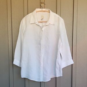 Chico's White Casual Button Down Shirt